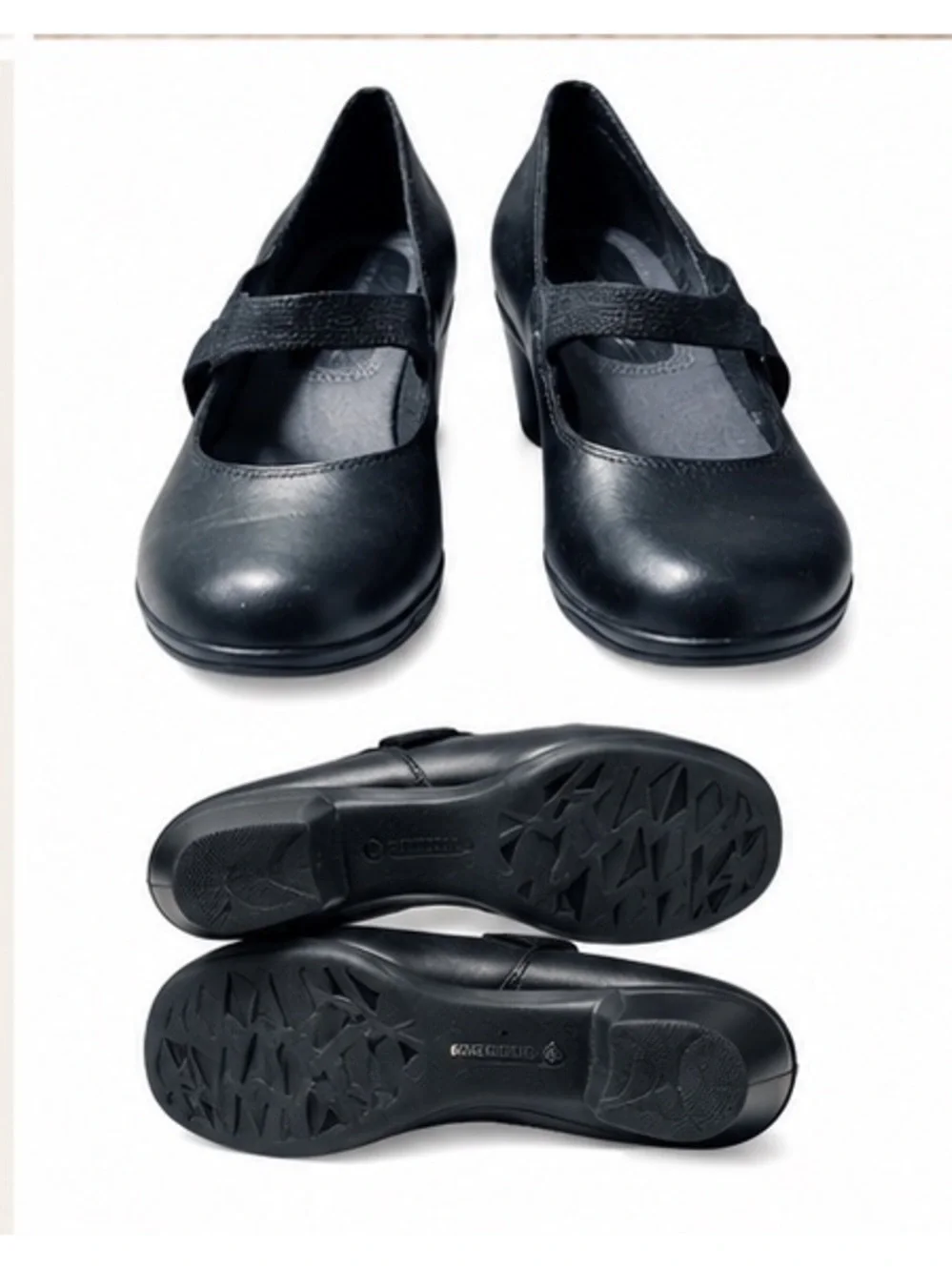 Merrell Black Leather Mary Jane Comfort Shoes Size 8 Work Career Casual
